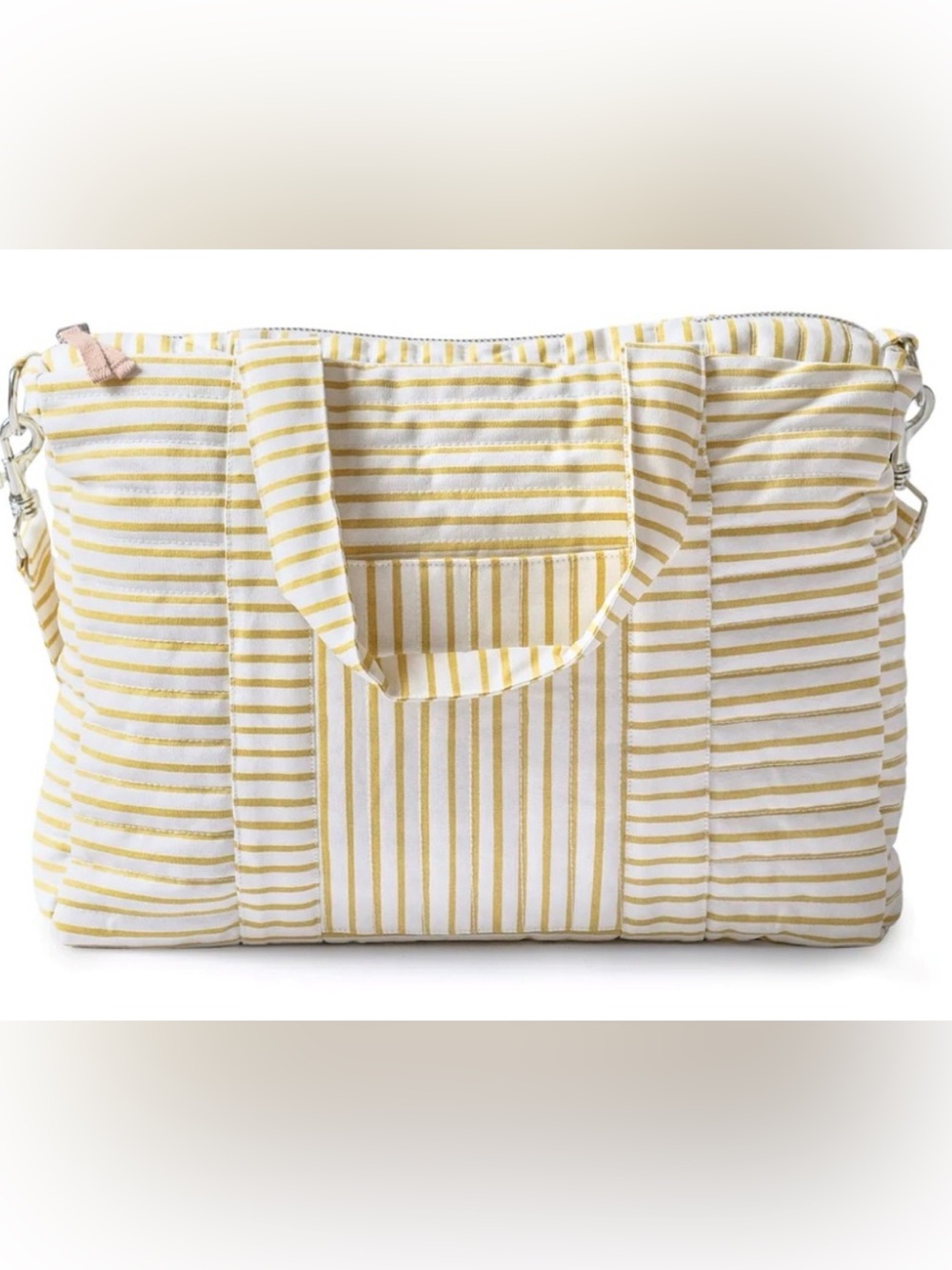 Pehr Weekender or Diaper Bag Stripes Away in Marigold Yellow